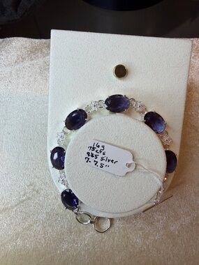 Floral Artisan Crafted African Amethyst Bracelet set in 925 Sterling Silver